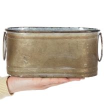 Artikel Set med metallkrukor och baljor, vintage retrostil, L 22,5 cm/27 cm/31 cm