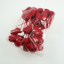 Artikel Sisalhjärta 5cm rött på pinne 24 st