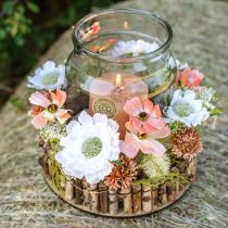 Artikel Scabios konstgjord blomma vit trädgårdsblomma H64cm knippe med 3 stycken