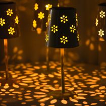 Artikel Solcellsdriven bordslampa med blommönster för utomhusbruk, 28 cm
