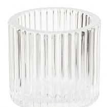 Artikel Stickljusstake glas värmeljushållare Ø5cm H8cm 4 st