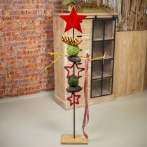 Artikel Stjärna att stå Juldekoration juteröd 13/18cm 4st