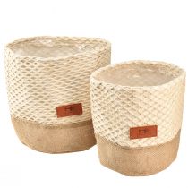 Artikel Tygkorg Utensilo kruka naturkräm Ø16cm Ø19cm