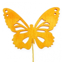 Artikel Dekorativa fjärilar på tråd 3-färgade 8 cm 18 st