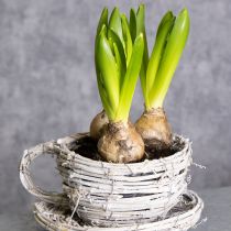 Artikel Tekopp tillverkad av naturmaterial med rustik charm för exklusiv inomhusdekoration 13 cm