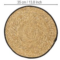 Artikel Bordsunderlägg, bordsunderlägg av vassgräs, rund, Ø35 cm, 4 stycken