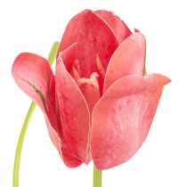 Artikel Tulpan konstgjord blomma röd, orange konstgjord vårblomma H67cm