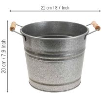 Artikel Vintage dekorativ metallhink/kruka, Ø22cm, H20cm