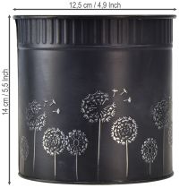 Artikel Maskrosblomkruka, svart, Ø12,5 cm, H14 cm