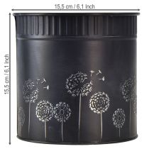 Artikel Maskrosblomkruka, svart, Ø15,5 cm H15,5 cm