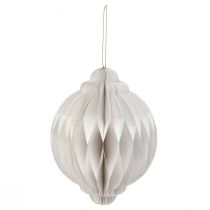 Artikel Honeycomb boll julkula papper vit FSC Ø15cm H20cm
