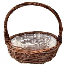 Artikel Rustik flätad korgset med handtag - 3 storlekar (36cm, 31cm, 26cm) - Mångsidig förvaring och dekoration - Set med 3
