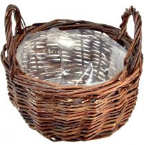 Artikel Mångsidig uppsättning av runda flätade korgar med handtag - 3 storlekar (30cm, 26cm, 20cm) - Perfekt för förvaring och heminredning - Set med 3