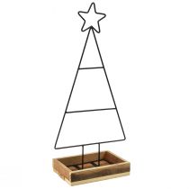 Artikel Metalljulgran med stjärna och bricka – 25x18x66 cm – Modern juldekoration