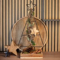 Artikel Metalljulgran med stjärna och bricka – 25x18x66 cm – Modern juldekoration