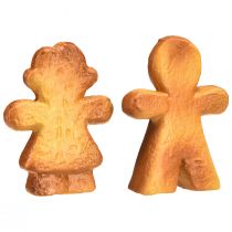 Artikel Keramisk juldekoration pepparkaksfigur kvinna och man 7 cm 6-pack