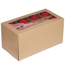 Artikel Julgranskulor, rött glansigt glas, julgransprydnader, Ø7,5 cm, 12 stycken