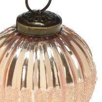 Artikel Julkulor glas vintage rosa glaskulor Ø7cm 6st