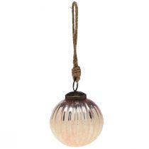 Artikel Julkulor glas vintage rosa glaskulor Ø7cm 6st