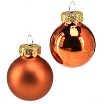 Artikel Julkulor orange mini glaskulor Ø2,5cm 22 st