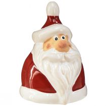 Artikel Keramisk jultomtefigur, röd och vit, 6,4cm – Festlig juldekoration – 6 st