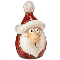 Artikel Keramisk jultomtefigur, röd, 7cm – Festlig juldekoration – 6 st