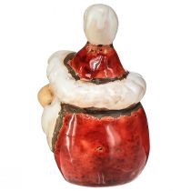 Artikel Keramisk jultomtefigur, röd, 7cm – Festlig juldekoration – 6 st