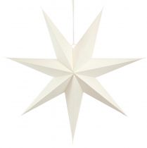 Artikel Pappersstjärna vit julstjärna för belysning 60cm 2st