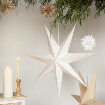 Artikel Pappersstjärna vit julstjärna för belysning 60 cm 2 st
