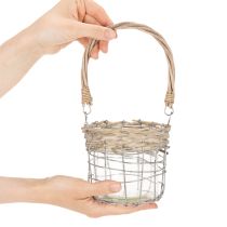 Artikel Hängande lyktdekoration, metall, glas, pil, Ø13cm H12cm, 2 stycken