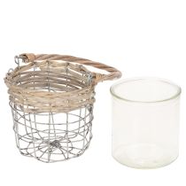 Artikel Hängande lyktdekoration, metall, glas, pil, Ø13cm H12cm, 2 stycken