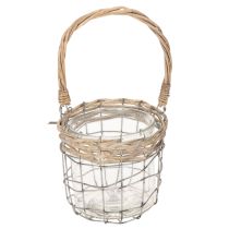 Artikel Hängande lykta, glas, metall, pil, Ø14,5 cm, 2 stycken