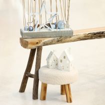 Artikel Lyktahus keramikbordsdekoration advent vit H18cm