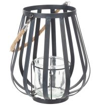 Artikel Metalllykta med glas, antracit, Ø23cm, H27cm