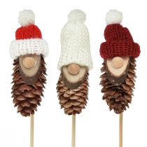 Artikel Kottetomte med hatt blompluggtomte 8cm 12 st