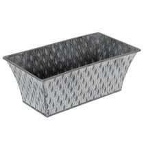 Artikel Zinkskål med diamantmönster 22 cm × 12 cm