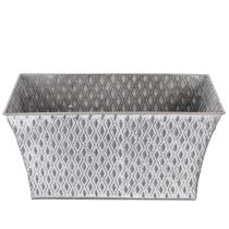 Artikel Zinkskål med diamantmönster 30 cm × 18 cm H15 cm