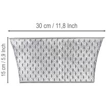 Artikel Zinkskål med diamantmönster 30 cm × 18 cm H15 cm