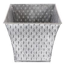 Artikel Zinkskål med diamantmönster 30 cm × 18 cm H15 cm
