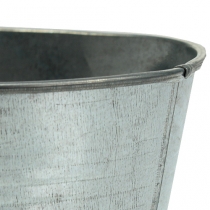 Artikel Zinkskål oval silver 21,5cm x 14cm x 10cm 6st