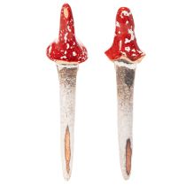 Artikel Dvärgfigur att klistra in, med långt skägg och svamphatt, dekoration, 17 cm, 2 stycken