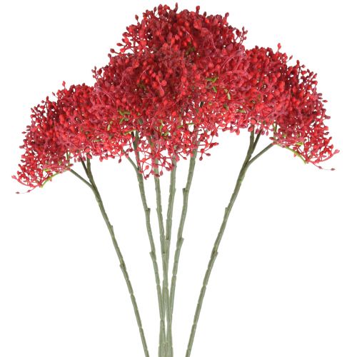 Fläder röda konstgjorda blommor till höstbukett 52cm 6st