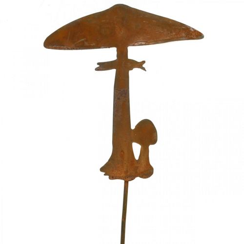 Floristik24 Rust deco svamp trädgårdsstake metall höstdekoration 44cm
