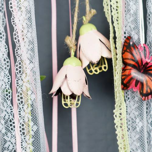 Floristik24 Dekorativ galge metallblomma 13 cm 3st