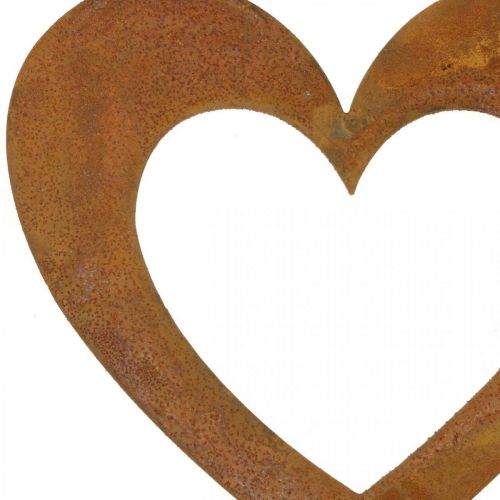 Artikel Hjärta rost trädgårdsdekoration metall hjärta 10cm 12st