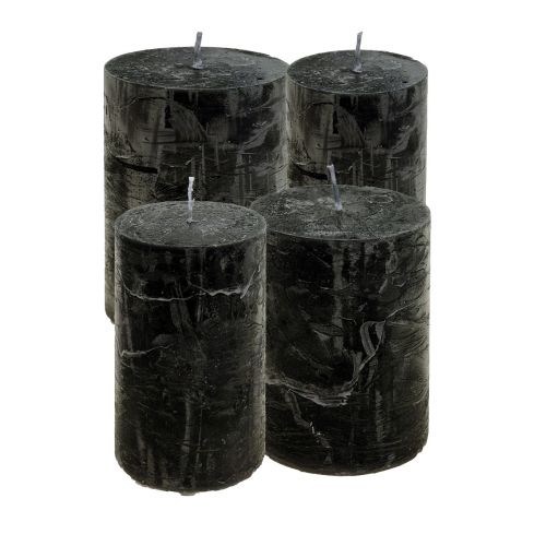 Svarta Ljus Solid Pillar Ljus Rustika Ljus