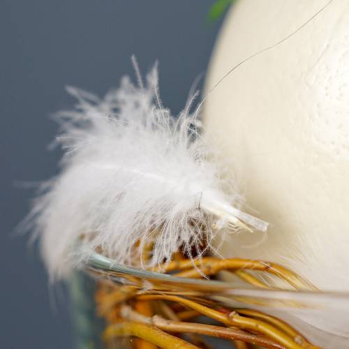 Floristik24 Fjäder på vajer Vit 10m