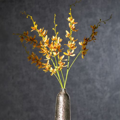 Artikel Konstgjord Cymbidium-orkidé som blomstjälk för elegant dekoration, 95 cm, 2 stycken