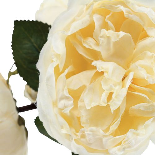 Artikel Konstgjorda rosor som äkta grädde konstgjorda blommor 48cm 3st