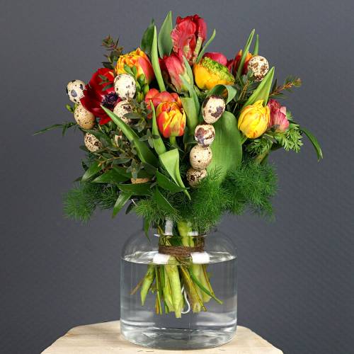 Floristik24 Glasvas Ø14cm H16.5cm